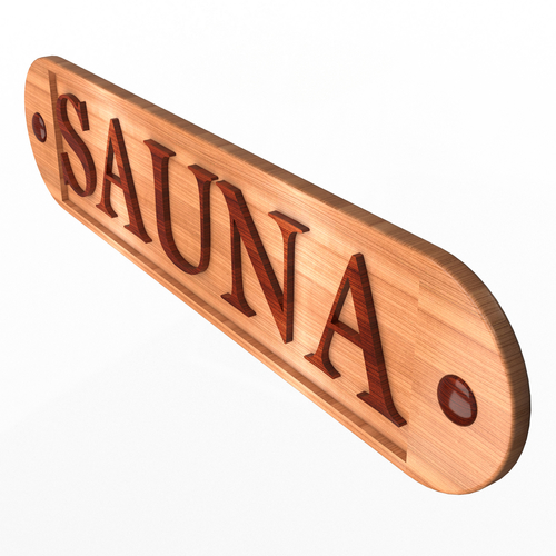 Wooden Sauna Sign 3D Print 502445