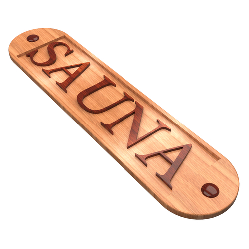 Wooden Sauna Sign 3D Print 502446