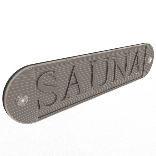 Wooden Sauna Sign 3D Print 502448