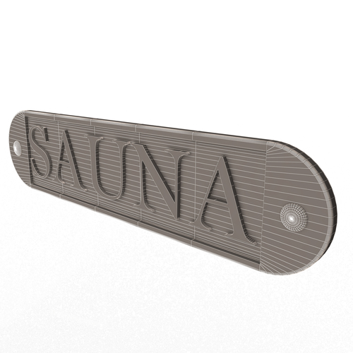 Wooden Sauna Sign 3D Print 502449