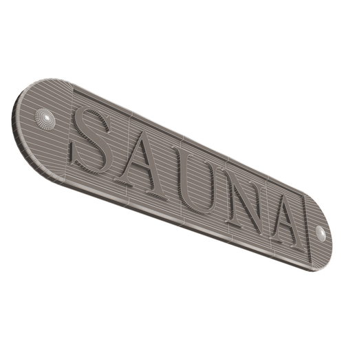 Wooden Sauna Sign 3D Print 502450