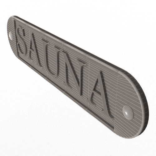 Wooden Sauna Sign 3D Print 502451