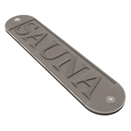 Wooden Sauna Sign 3D Print 502452