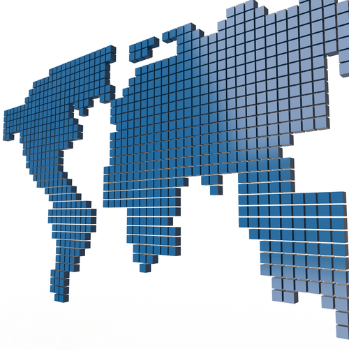 World map Cubes 3D Print 502459