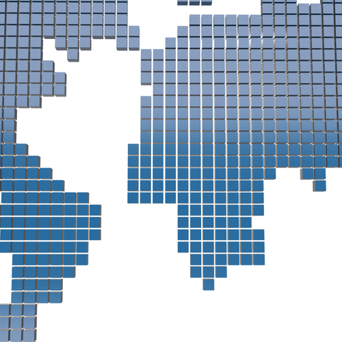 World map Cubes 3D Print 502462