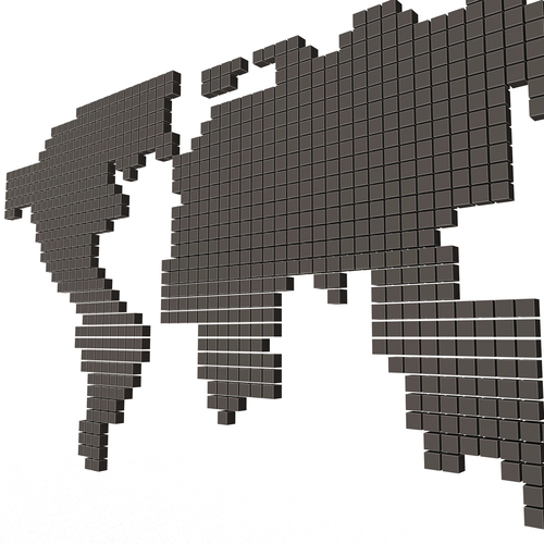 World map Cubes 3D Print 502465