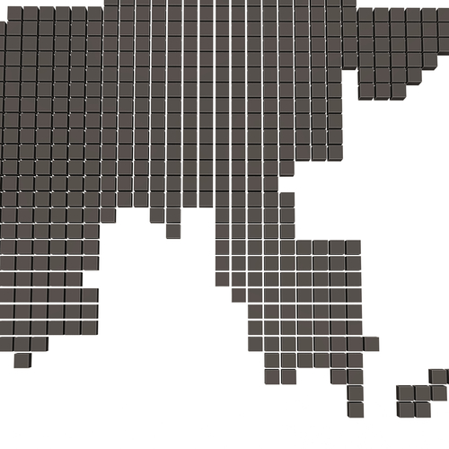 World map Cubes 3D Print 502467