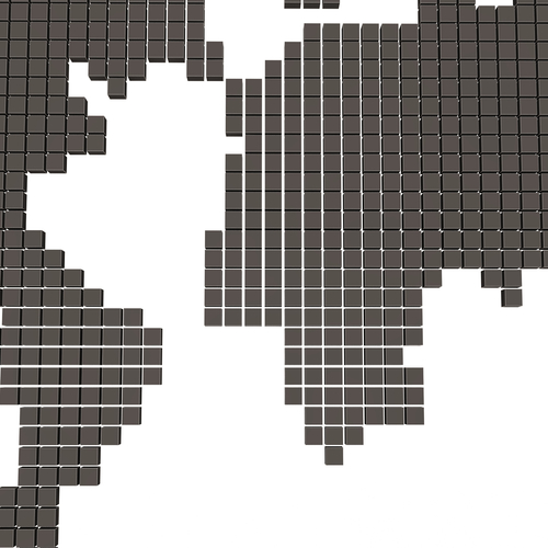 World map Cubes 3D Print 502468