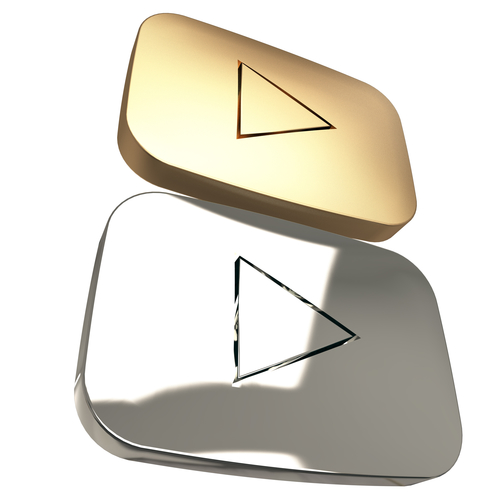 Youtube Gold and Silver Play Buttons 3D Print 502470