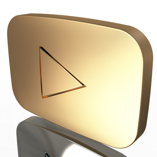 Youtube Gold and Silver Play Buttons 3D Print 502475