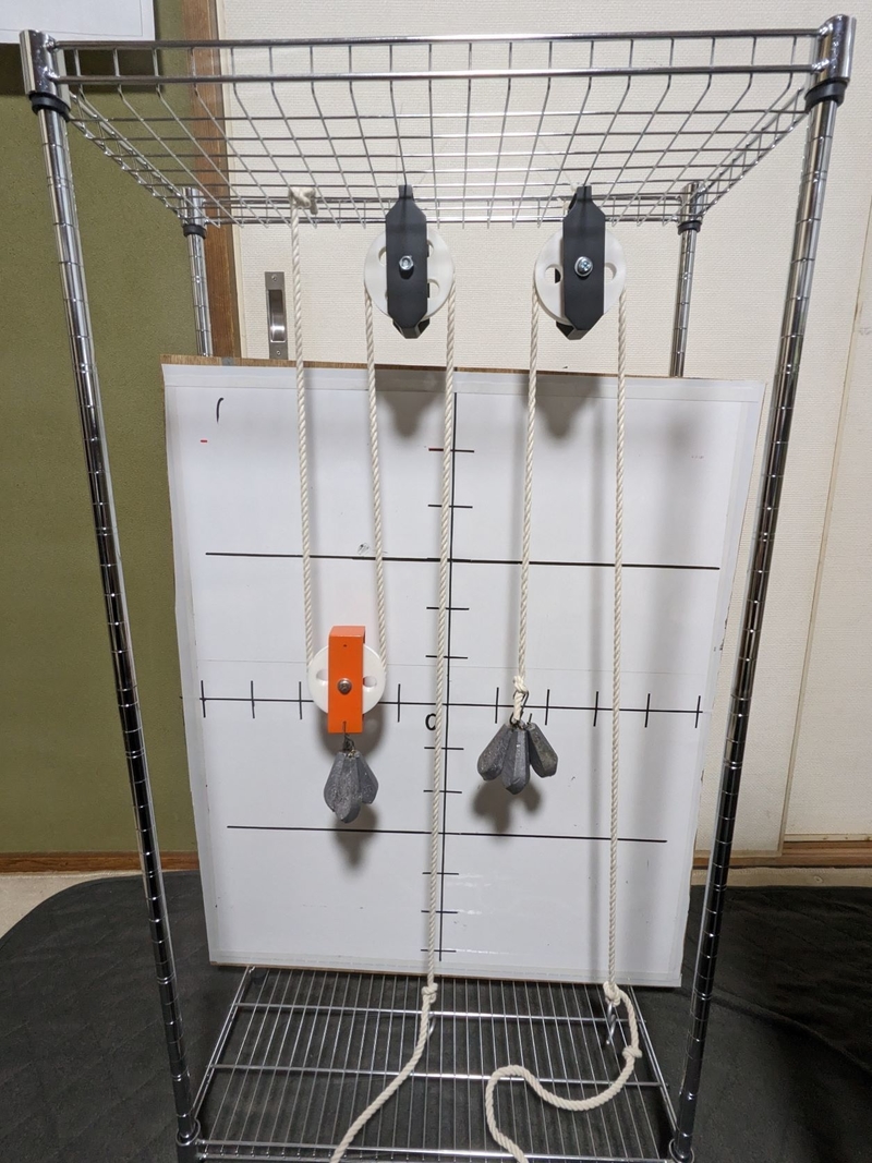Pulley experiment equipment for education