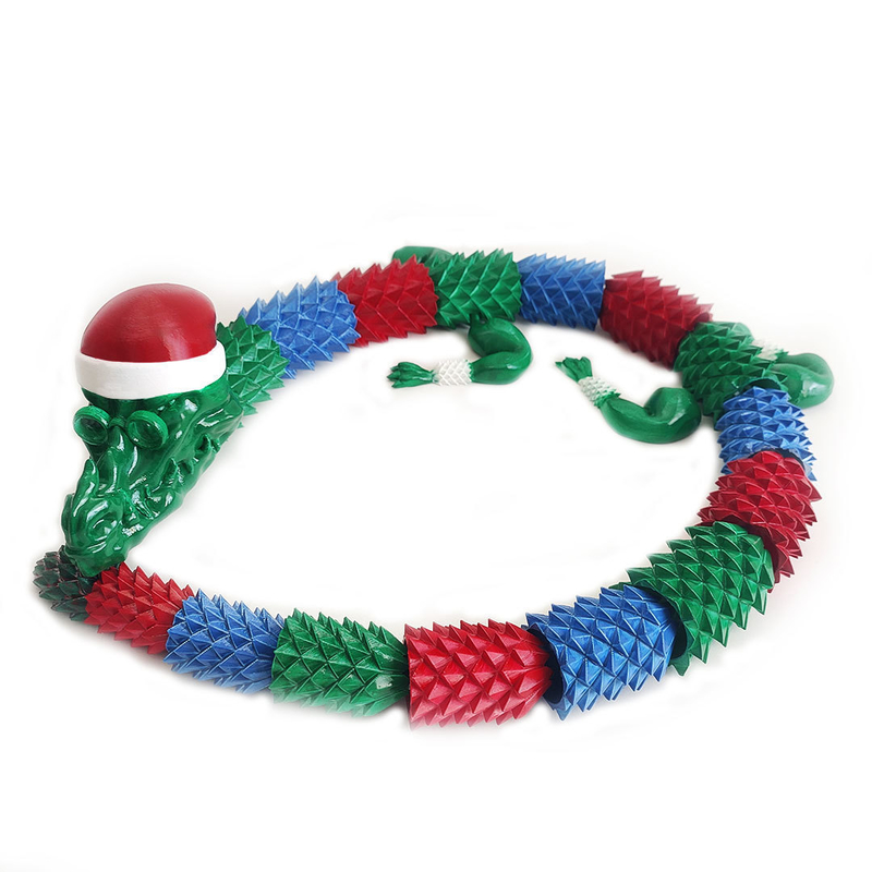 CUSTOMIZABLE CHRISTMAS DRAGON, FLEXI, NO SUPPORT