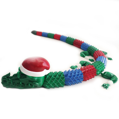 CUSTOMIZABLE CHRISTMAS DRAGON, FLEXI, NO SUPPORT 3D Print 502746