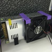 Small 120mm Fan Mount for 12V Power Supply 3D Printing 50280