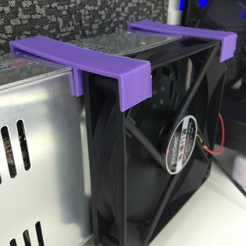 120mm Fan Mount for 12V Power Supply 3D Print 50281