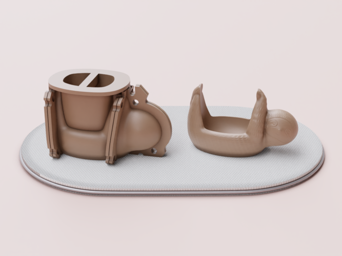 Sloth - Mold for making plant pots 3D Print 502826