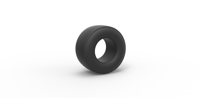 Dragster rear tire Scale 1:25