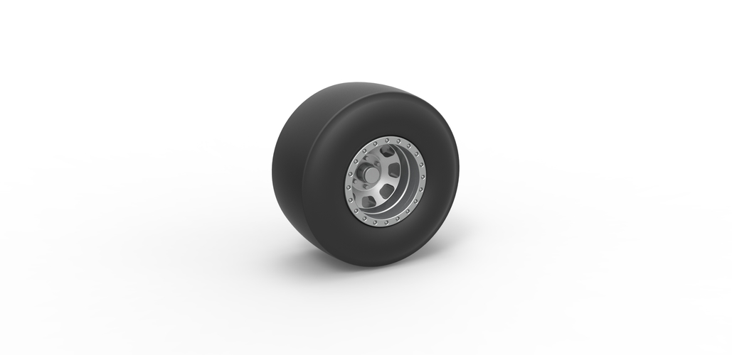 Diecast dragster rear wheel Scale 1:25 3D Print 502877
