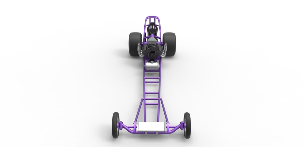 Front engine dragster with V8 Scale 1:25 3D Print 502919