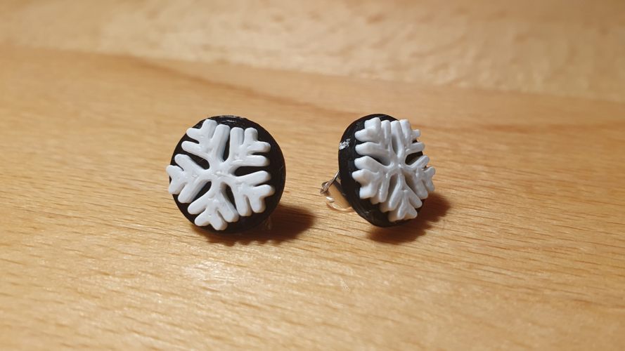 christmas earing 011 snowflake 3D Print 502986