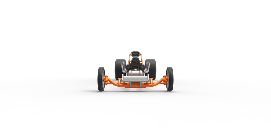 Front engine dragster with 2 V8 Scale 1:25 3D Print 503062