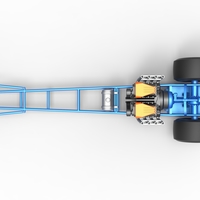 Front engine dragster with double supercharged V8 1:25 - Thumbnail 10