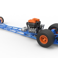 Front engine dragster with double supercharged V8 1:25 - Thumbnail 11