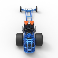Front engine dragster with double supercharged V8 1:25 - Thumbnail 13