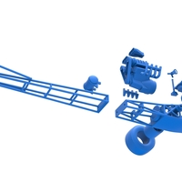 Front engine dragster with double supercharged V8 1:25 - Thumbnail 17