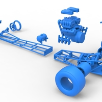 Front engine dragster with double supercharged V8 1:25 - Thumbnail 21