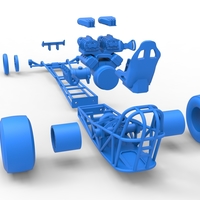 Front engine dragster with double supercharged V8 1:25 - Thumbnail 22