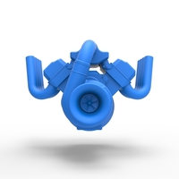 Diecast Funny car Turbo Engine Scale 1:25 - Thumbnail 6