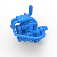 Diecast Twin turbo supercharged V8 Engine Scale 1:25 - Thumbnail 3