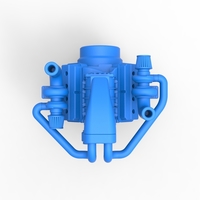 Diecast Twin turbo supercharged V8 Engine Scale 1:25 - Thumbnail 6