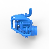 Diecast Twin turbo supercharged V8 Engine Scale 1:25 - Thumbnail 9