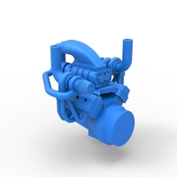 Diecast Twin turbo supercharged V8 Engine Scale 1:25 - Thumbnail 10