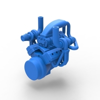 Diecast Twin turbo supercharged V8 Engine Scale 1:25 - Thumbnail 14