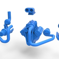 Diecast Twin turbo supercharged V8 Engine Scale 1:25 - Thumbnail 19