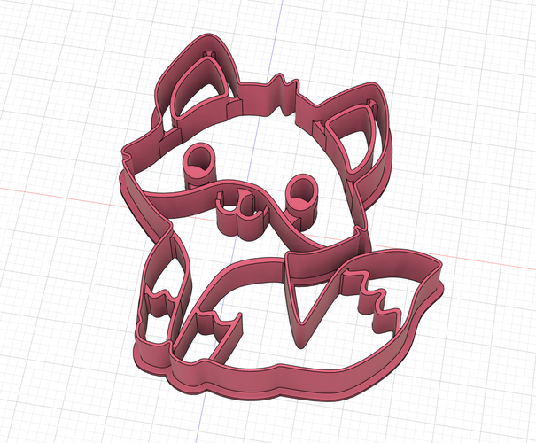 Cute Fox Cookie Cutter 3D Print 503286