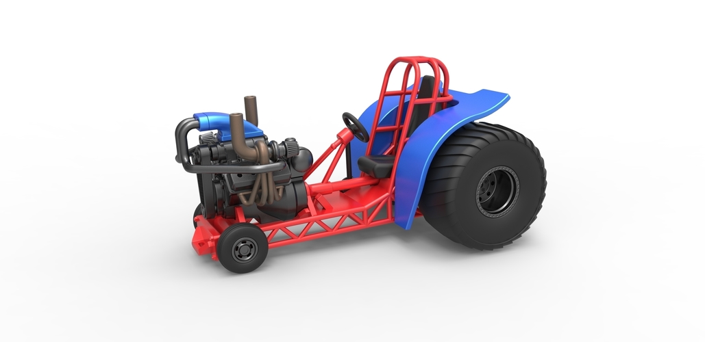 Mini Rod pulling tractor 6 Scale 1:25 3D Print 503288