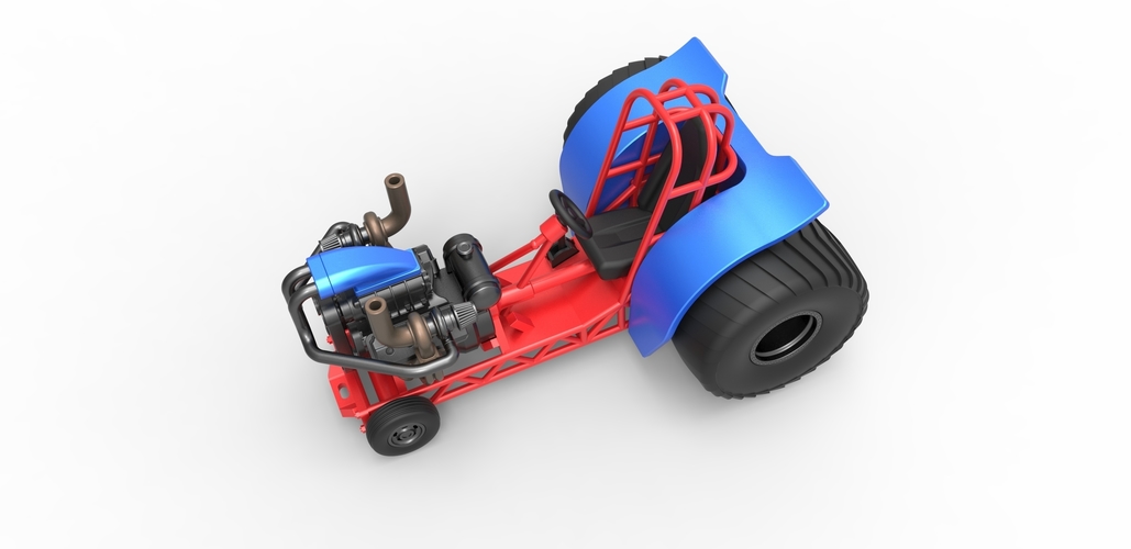 Diecast Mini Rod pulling tractor 6 Scale 1:25 3D Print 503290