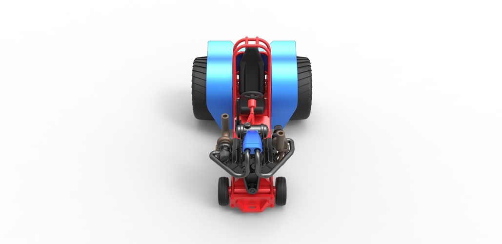 Mini Rod pulling tractor 6 Scale 1:25 3D Print 503293