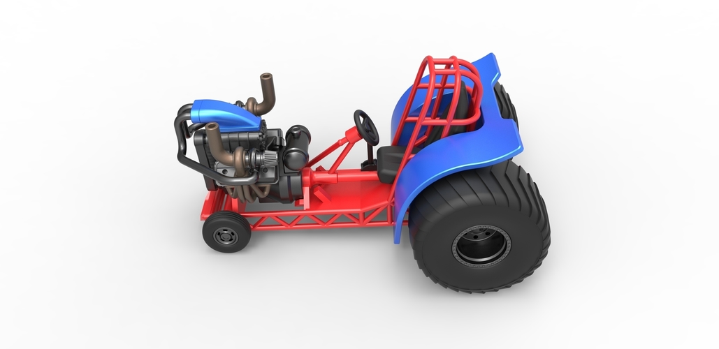 Mini Rod pulling tractor 6 Scale 1:25 3D Print 503296