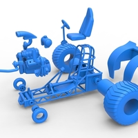 Mini Rod pulling tractor 6 Scale 1:25 - Thumbnail 15