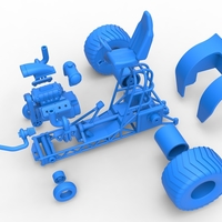 Mini Rod pulling tractor 6 Scale 1:25 - Thumbnail 16