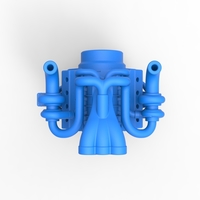 Twin turbo supercharged V8 Engine Version 2 Scale 1:25 - Thumbnail 7