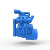 Twin turbo supercharged V8 Engine Version 2 Scale 1:25 - Thumbnail 8