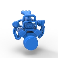 Twin turbo supercharged V8 Engine Version 2 Scale 1:25 - Thumbnail 11