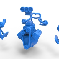 Twin turbo supercharged V8 Engine Version 2 Scale 1:25 - Thumbnail 18