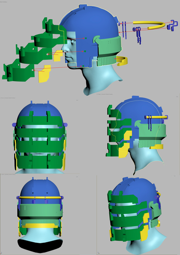 Dead Space Engineer Lvl 3 Helmet model for 3D-Print 3D Print 503428